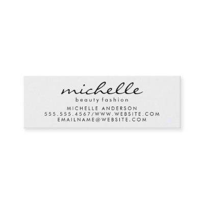 Cursive Text | White Gray Mini