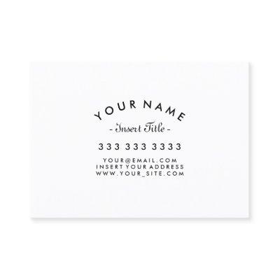Curved Text Professional Black and White Custom
