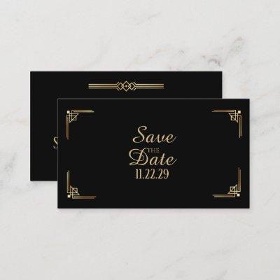 Custom 1920s Art Deco Small Save the Dates Cards
