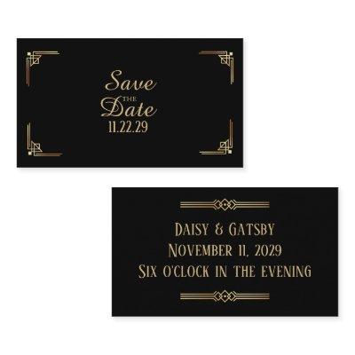 Custom 1920s Art Deco Small Save the Dates Cards