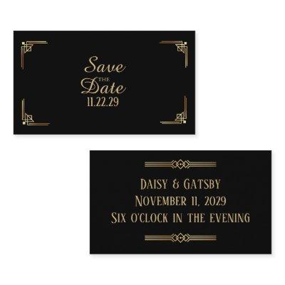 Custom 1920s Art Deco Small Save the Dates Cards