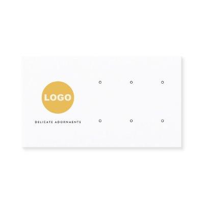 Custom 6 Six Hole Stud Earring Add  Logo Holder