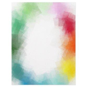 Custom Abstract Art Blank Template Pink Red Blue Letterhead