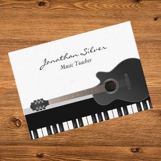 Custom Acoustic Guitar Piano Keys Music Teacher