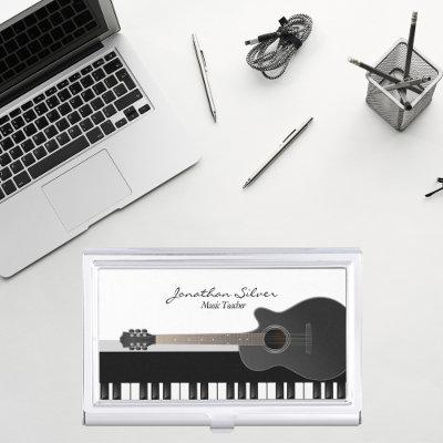 Custom Acoustic Guitar Piano Keys Music Teacher   Case