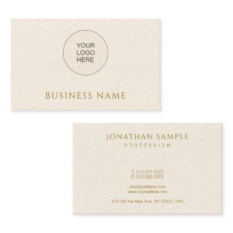 Custom Add Company Logo Here Gold Text Template