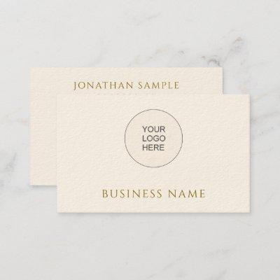 Custom Add Company Logo Here Gold Text Template