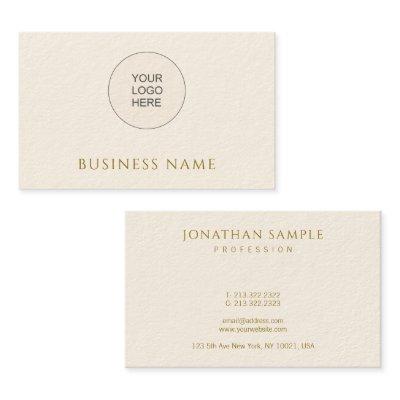 Custom Add Company Logo Here Gold Text Template