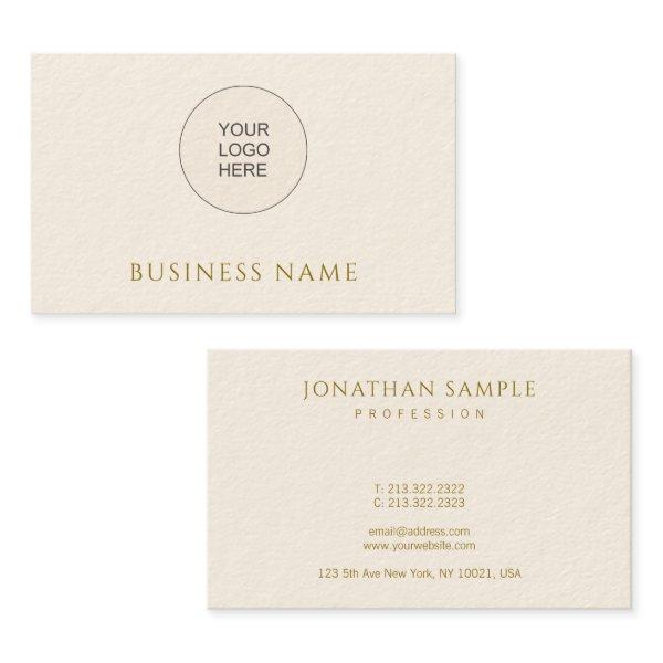 Custom Add Company Logo Here Gold Text Template