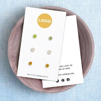 Custom Add Logo 6 Hole Stud Earring Display  Busin