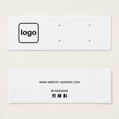Custom Add Logo Horizontal Four Stud Earring Hole