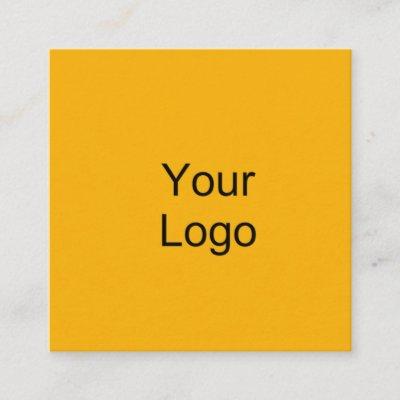 Custom, Add Logo, Warm Yellow. Square
