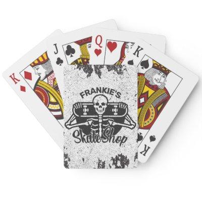 Custom ADD NAME Skull Skateboard Skate Shop Poker Cards