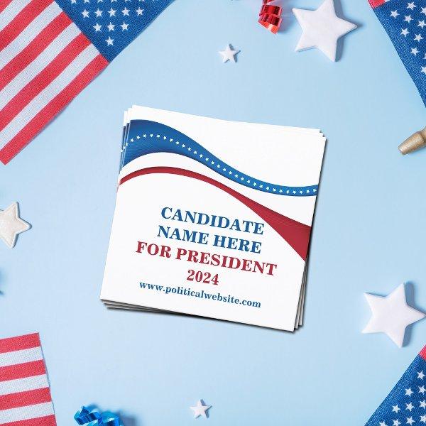 Custom Add Your Own Candidate for President 2024 Square