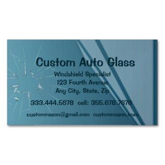 Custom Auto Glass Windshield Replacement Rock Chip  Magnet