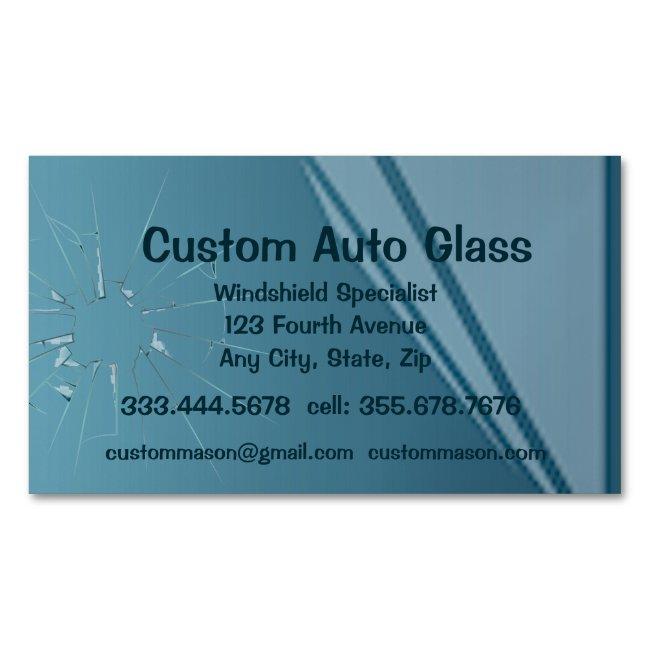 Custom Auto Glass Windshield Replacement Rock Chip Magnet