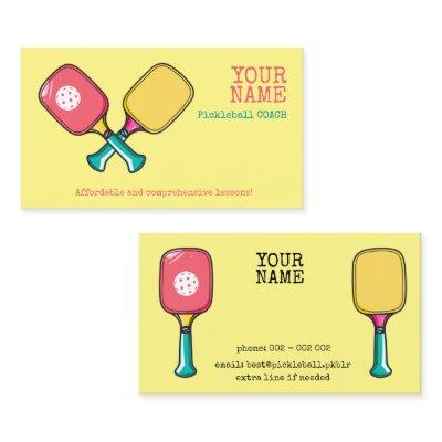 Custom background color & text Pickleball