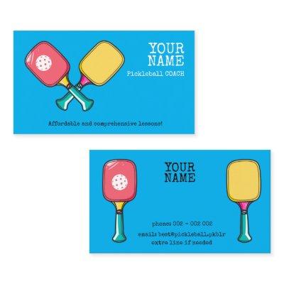 Custom background color & text Pickleball