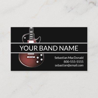 Custom Band Name Rock & Roll Guitar Musician Music