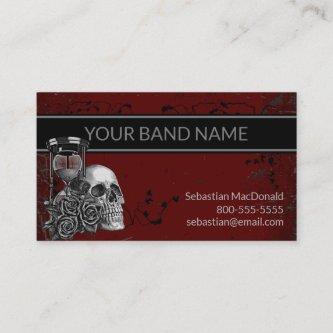 Custom Band Name Rock Skull Rose Musician Music Bu