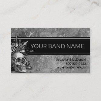 Custom Band Skull Rock Musician Heavy Metal Music