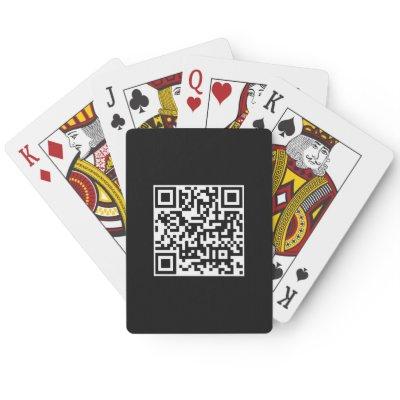 Custom Barcode QR Code Upload Logo Template Poker Poker Cards
