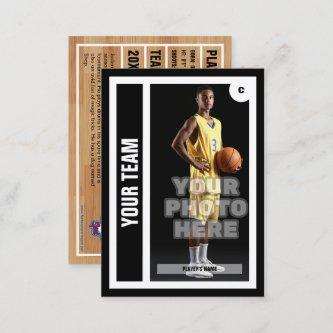 Custom Basketball Trading Card - Black