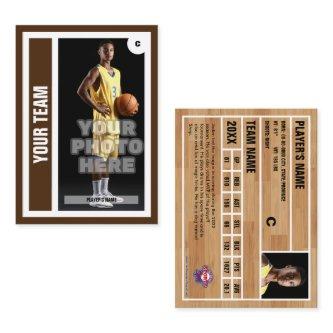 Custom Basketball Trading Card - Brown
