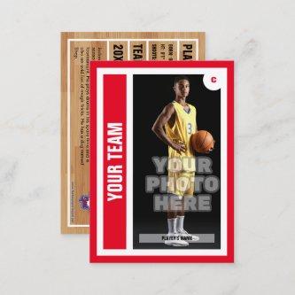 Custom Basketball Trading Card - Red