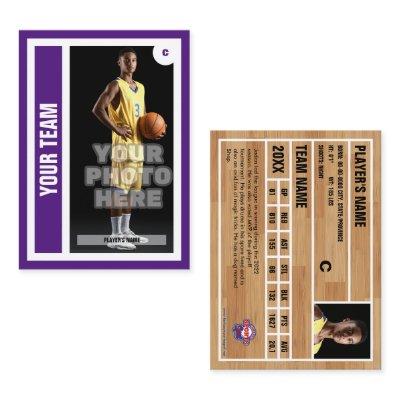 Custom Basketball Trading Card - Royal Purple