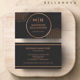 Custom Black And Gold Coffee Brown Professional