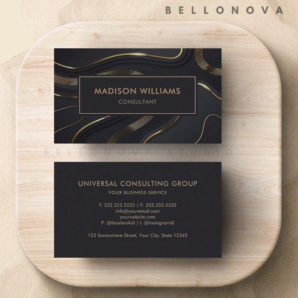 Custom Black And Gold Glitter Professional