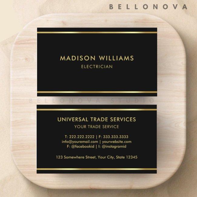 Custom Black and Gold Premium Professional