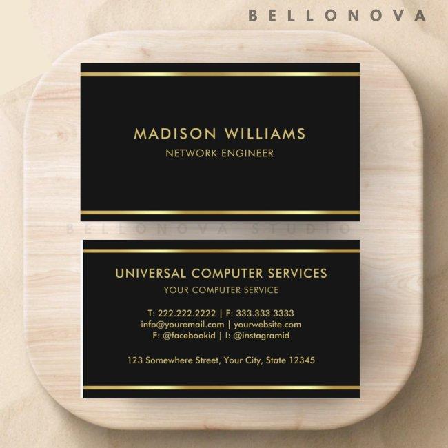 Custom Black and Gold Premium Professional