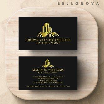 Custom Black And Gold Premium Real Estate Agent