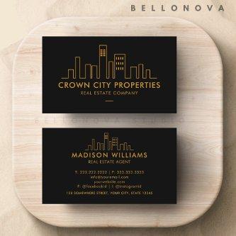 Custom Black and Gold Real Estate Agent