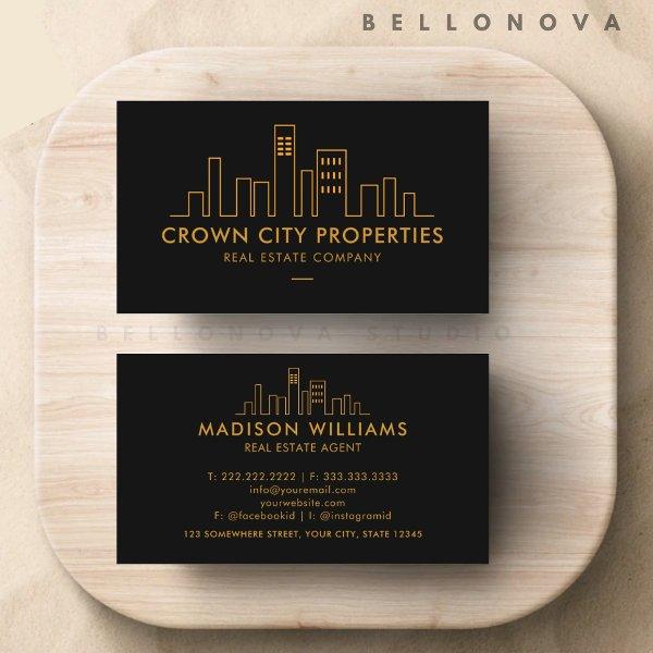 Custom Black and Gold Real Estate Agent