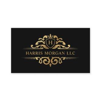 Custom  Black And Gold Royal Monogram Professional