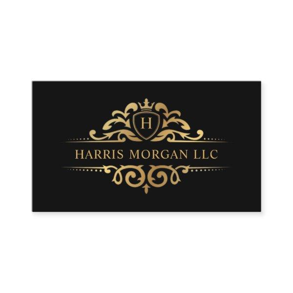 Custom  Black And Gold Royal Monogram Professional