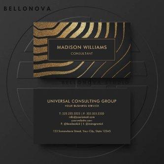 Custom Black And Gold Wave Glitter Professional