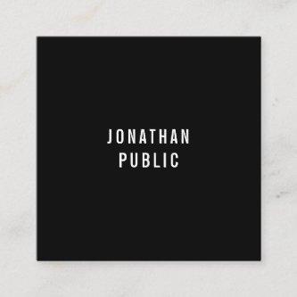 Custom Black And White Modern Simple Template Square
