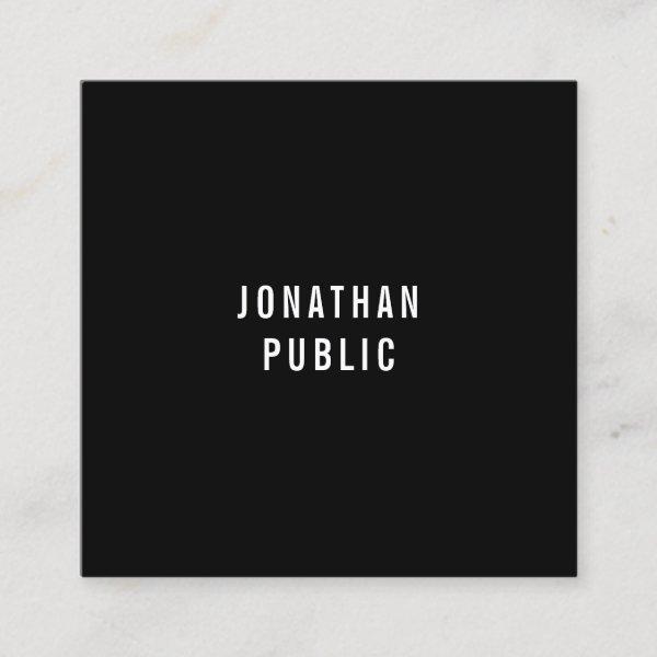 Custom Black And White Modern Simple Template Square