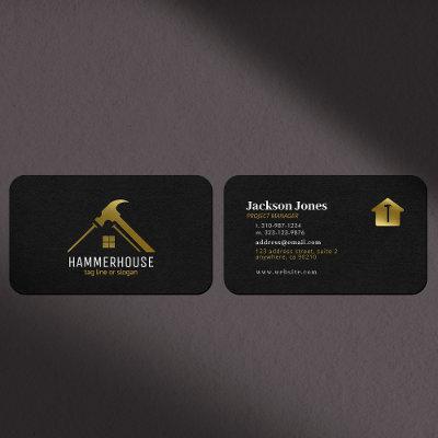 Custom Black + Gold Home Building Construction Lux