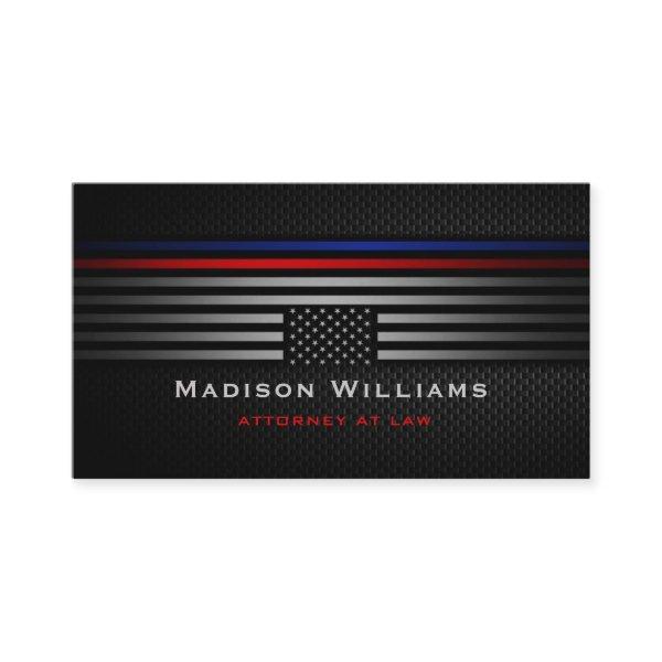 Custom Black Grey The Usa America Flag Law Office