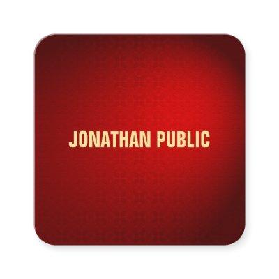 Custom Black Red Damask Template Elegant Silk Square