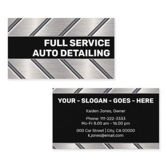 Custom Black Silver Metal Steel Car Service Cool