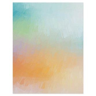 Custom Blank Template Trendy Pink Red Blue Green Letterhead