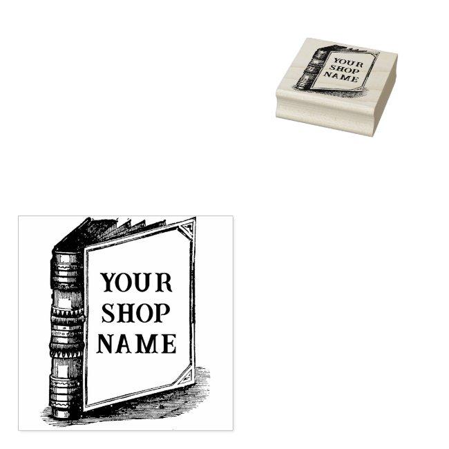 Custom Book Cover Small Business Rubber Stamp