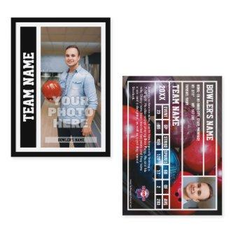 Custom Bowling Trading Card (Black)