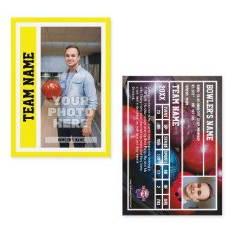 Custom Bowling Trading Card (Yellow)